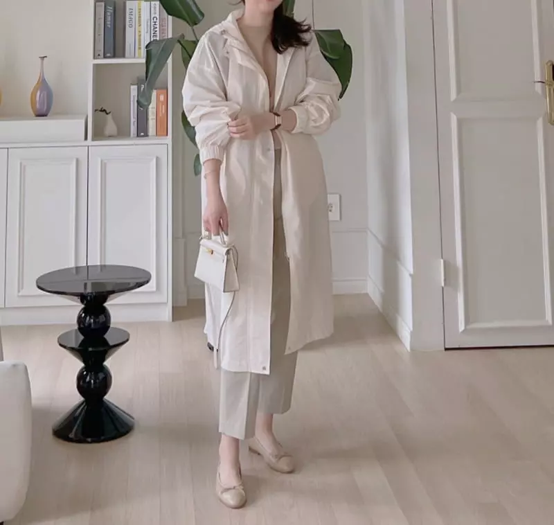 Afterglow - Korean Women Fashion - #womensfashion - Hoody Long Trench Coat - 10