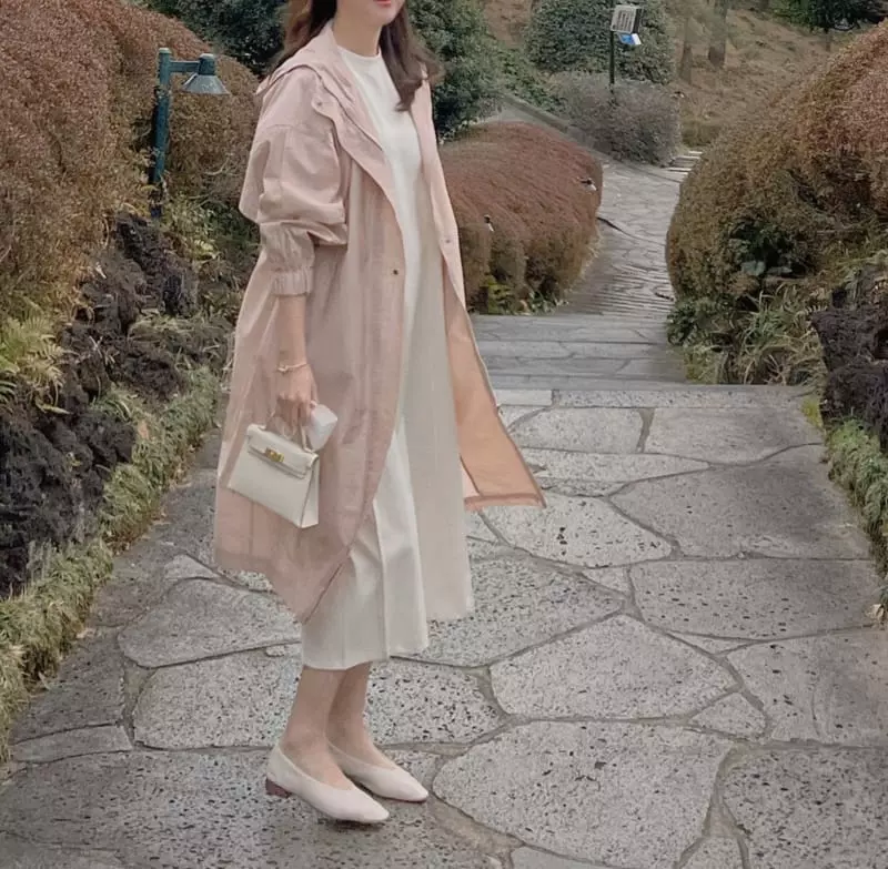 Afterglow - Korean Women Fashion - #womensfashion - Hoody Long Trench Coat - 6