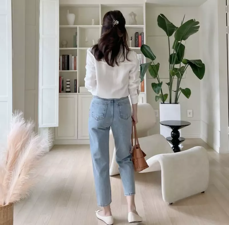 Afterglow - Korean Women Fashion - #womensfashion - 414 Organic Con Jeans - 11
