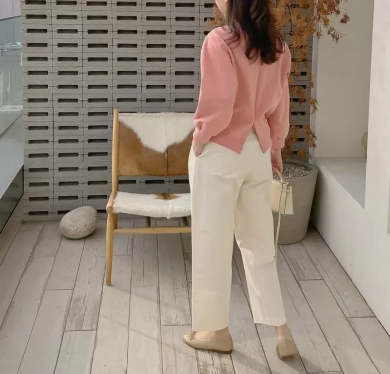 Afterglow - Korean Women Fashion - #womensfashion - Back Zipper Sweatshirt - 9
