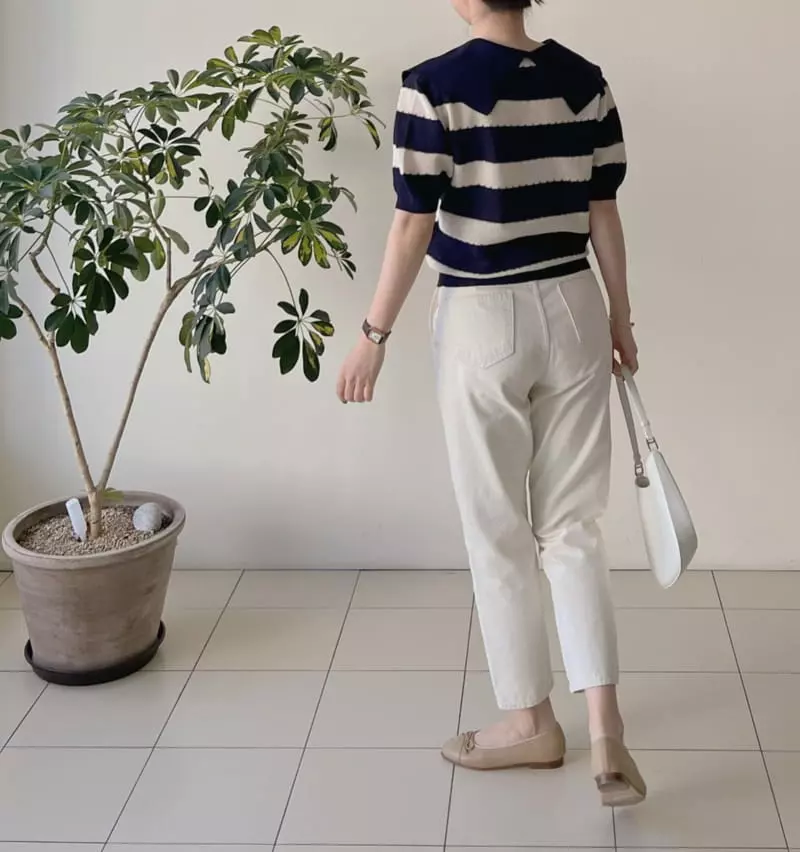 Afterglow - Korean Women Fashion - #womensfashion - Big Collar Knit Tee - 8