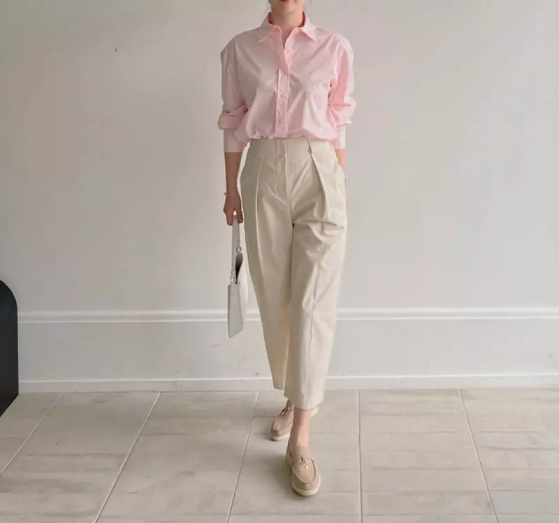 Afterglow - Korean Women Fashion - #womensfashion - Stay Cotton Shirt - 12
