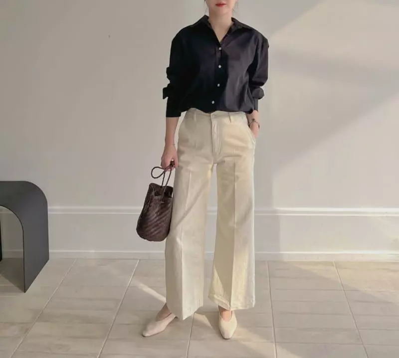 Afterglow - Korean Women Fashion - #womensfashion - 413 Cotton Wide Pants - 6