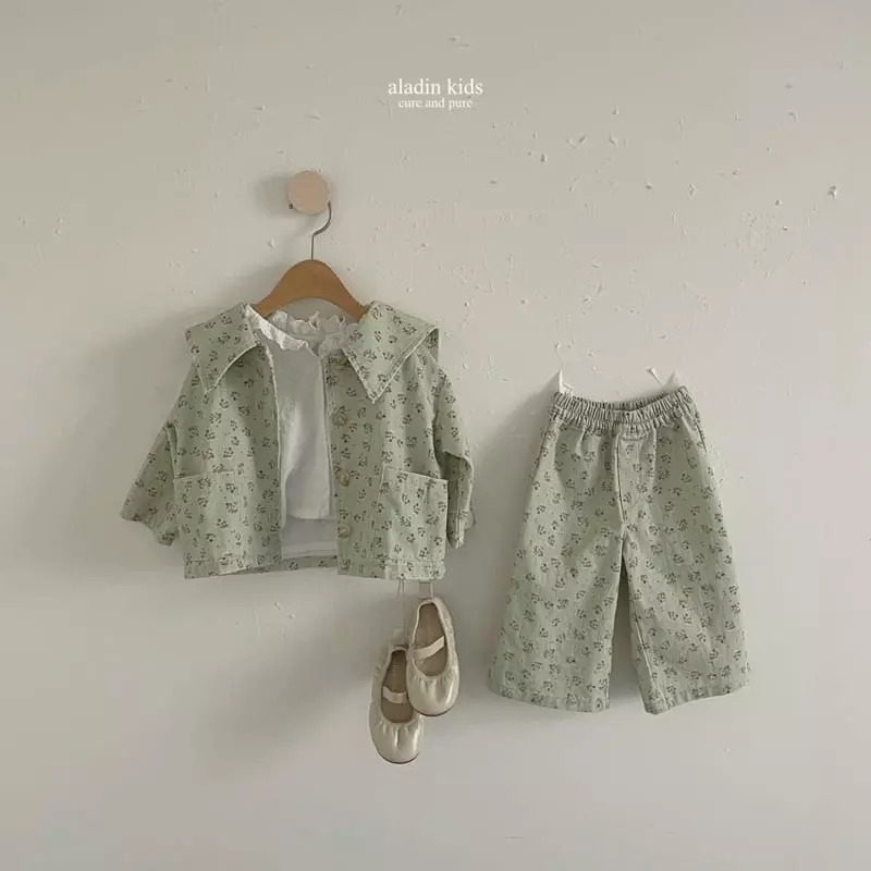 Aladin - Korean Children Fashion - #childofig - Flower Wide Pants - 7