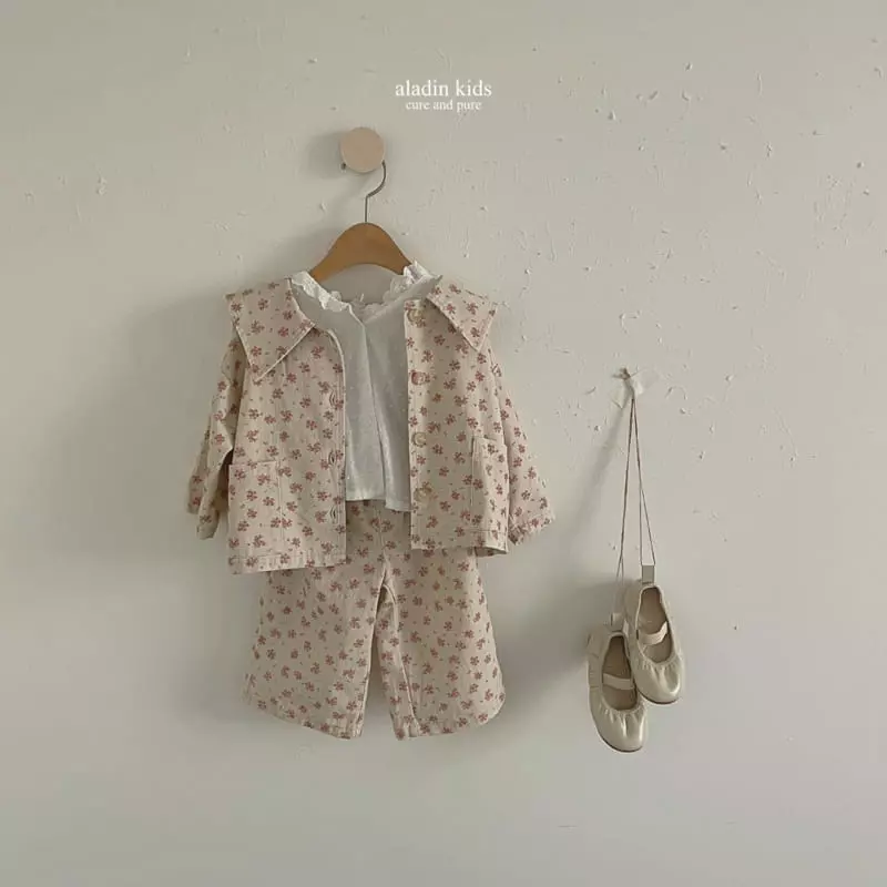 Aladin - Korean Children Fashion - #discoveringself - Flower Wide Pants - 10