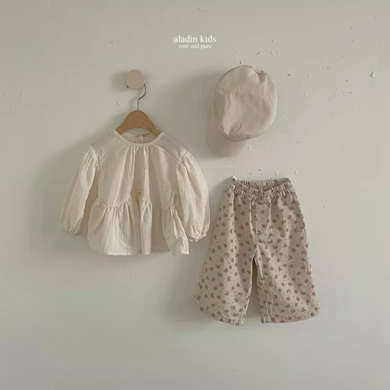 Aladin - Korean Children Fashion - #fashionkids - Flower Wide Pants - 11