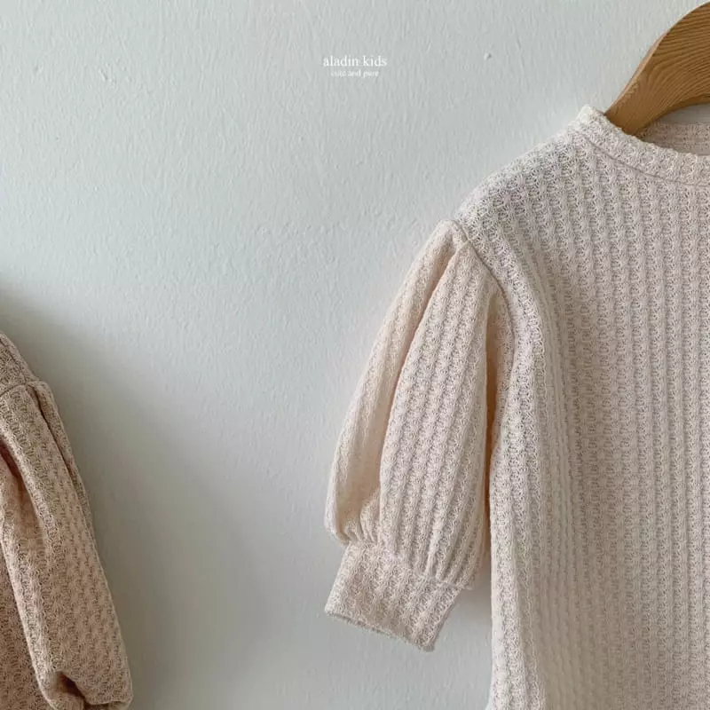 Aladin - Korean Children Fashion - #todddlerfashion - Puff Knit Tee - 2