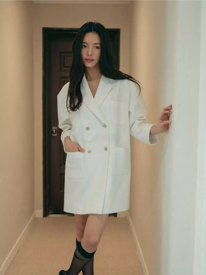 Almond Pepe - Korean Women Fashion - #momslook - Tweed Jacket One-piece (with belt) - 3