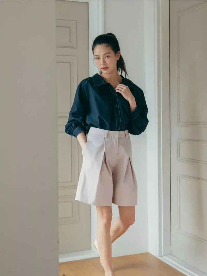 Almond Pepe - Korean Women Fashion - #momslook - Plan Half Pants