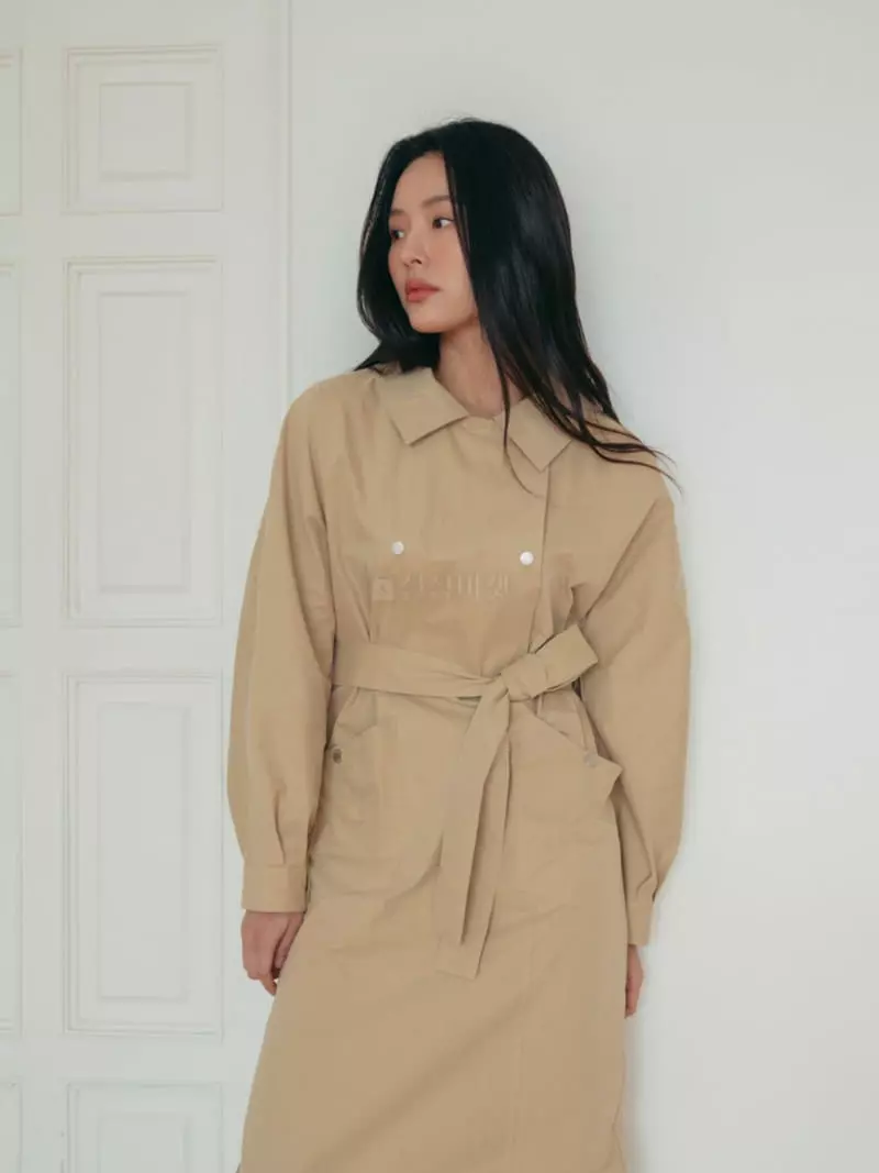 Almond Pepe - Korean Women Fashion - #pursuepretty - Normal Trench One-piece - 3
