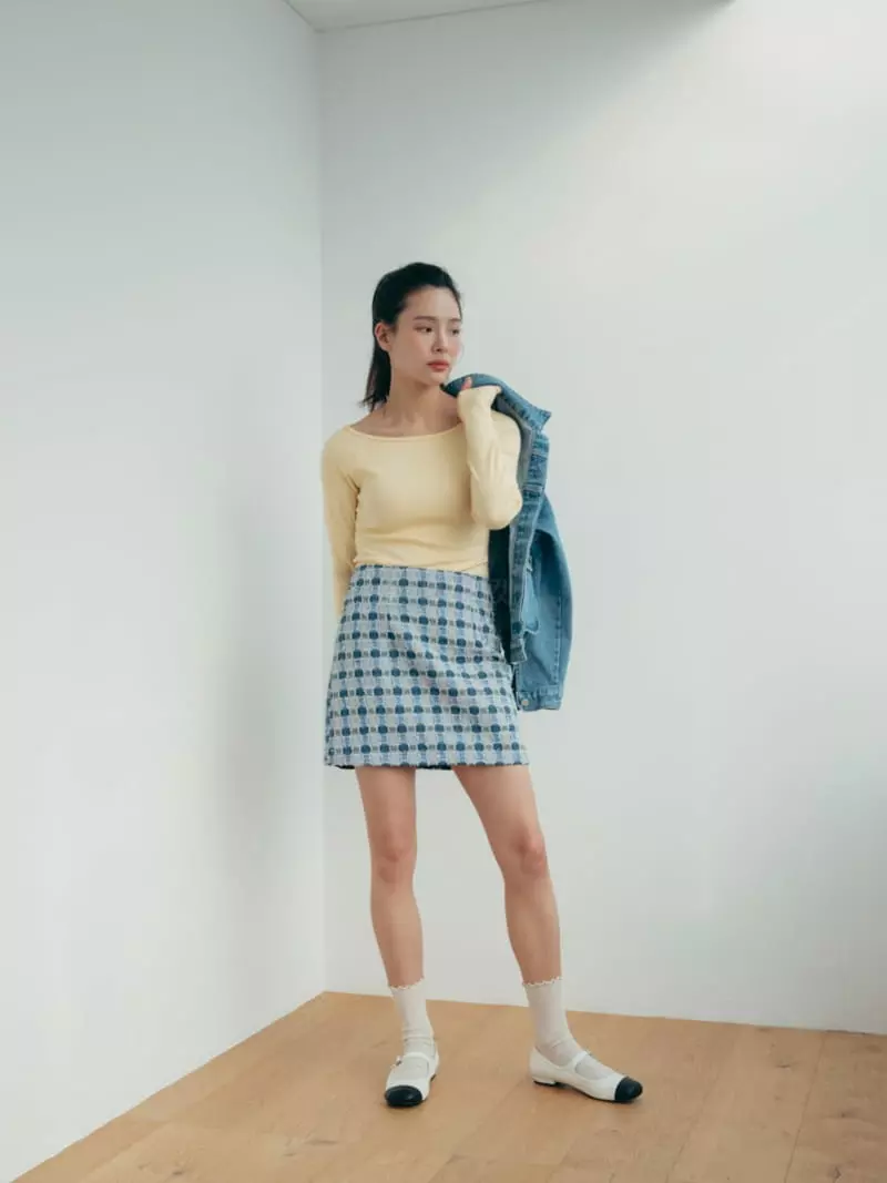 Almond Pepe - Korean Women Fashion - #restrostyle - Jacquard Skirt - 2
