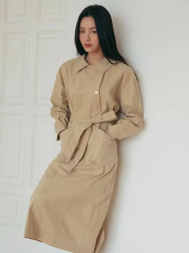 Almond Pepe - Korean Women Fashion - #vintagekidsstyle - Normal Trench One-piece - 2