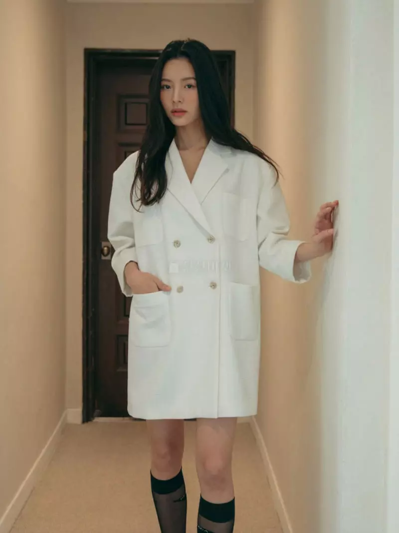 Almond Pepe - Korean Women Fashion - #womensfashion - Tweed Jacket One-piece (with belt) - 2