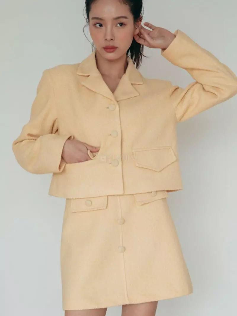 Almond Pepe - Korean Women Fashion - #womensfashion - Tweed Skirt