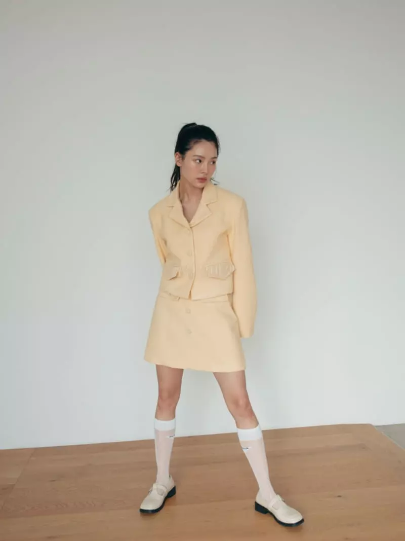Almond Pepe - Korean Women Fashion - #momslook - Tweed Jacket - 4