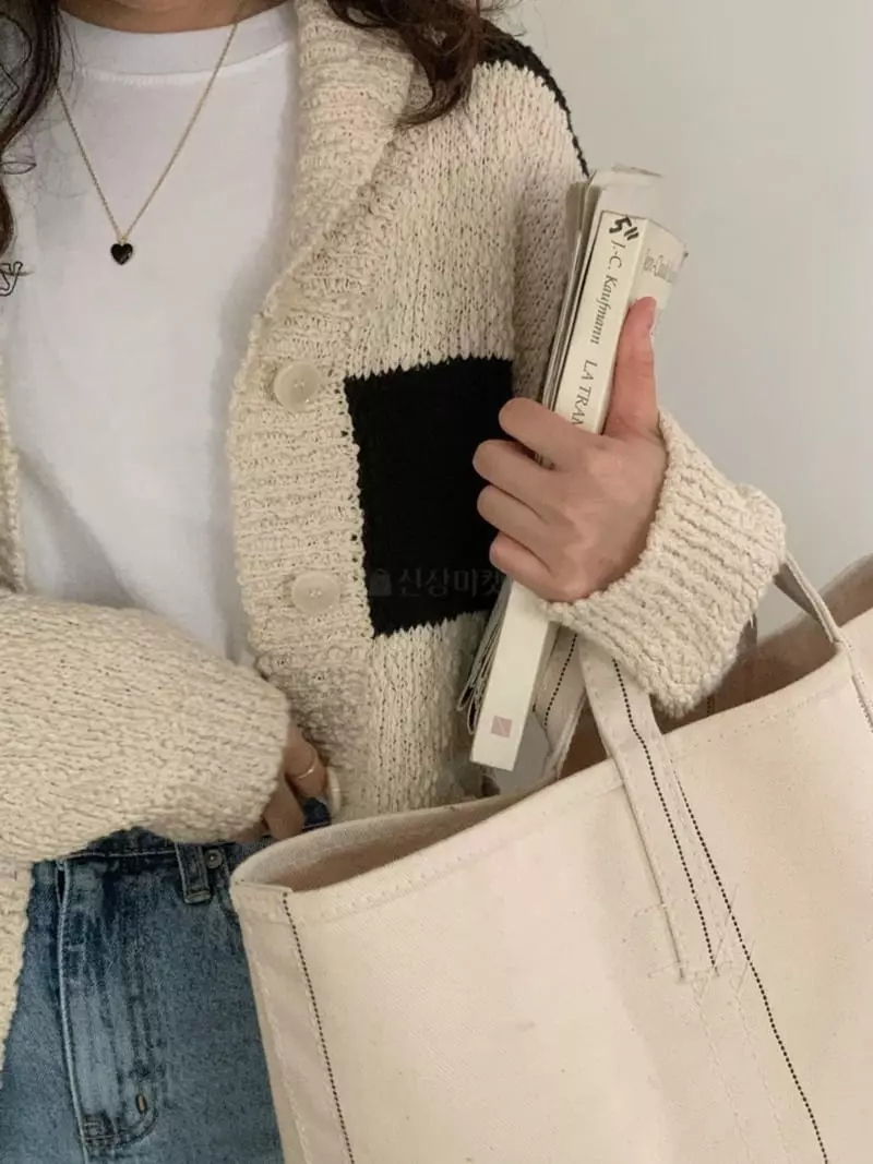 And Floyd - Korean Women Fashion - #momslook - Bay Stripe Cardigan