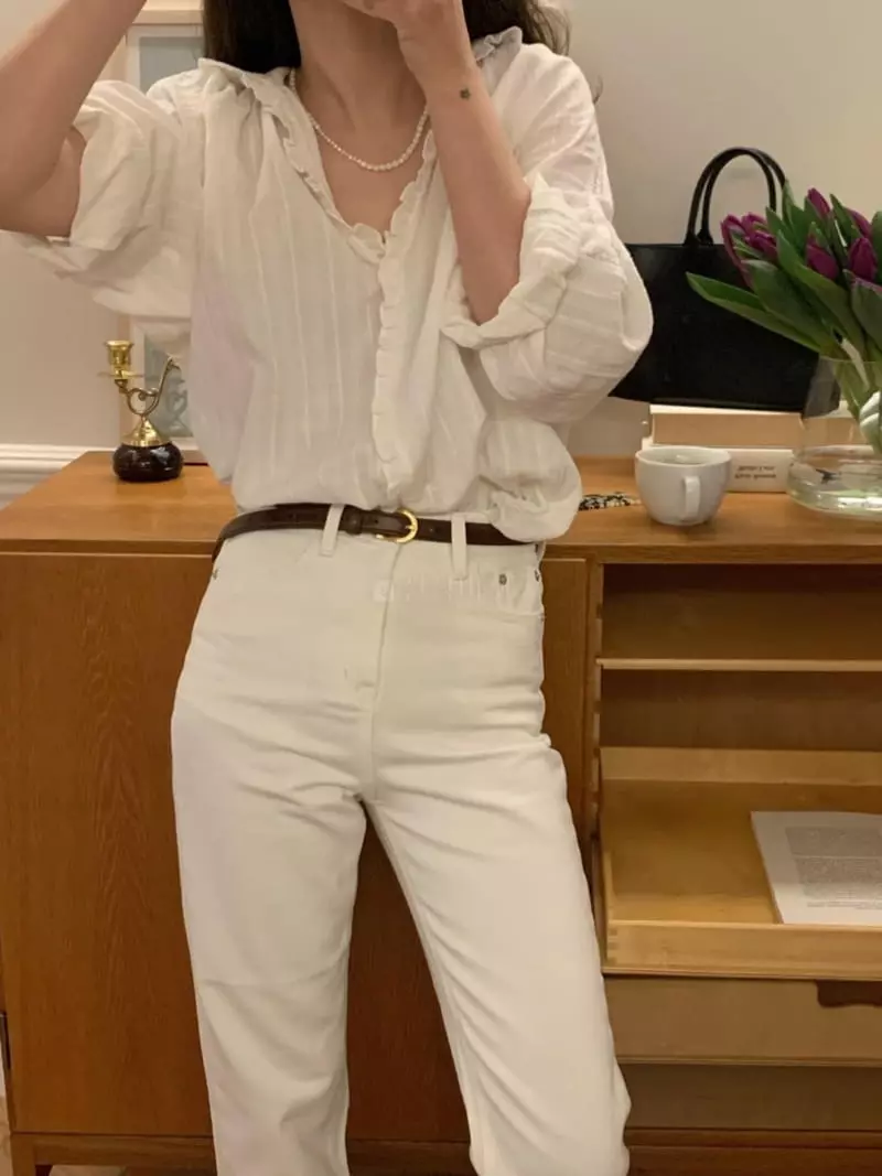 And Floyd - Korean Women Fashion - #womensfashion - Betty Lace Blouse - 4