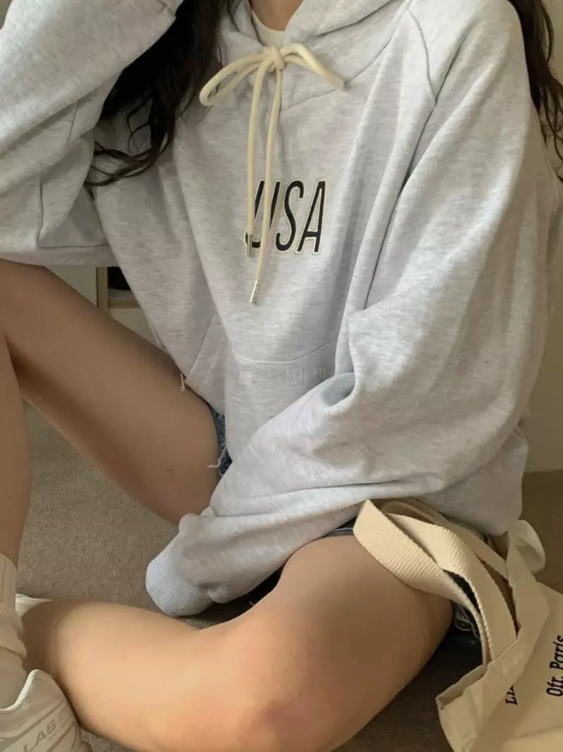 And Floyd - Korean Women Fashion - #momslook - Usa Hoody Tee
