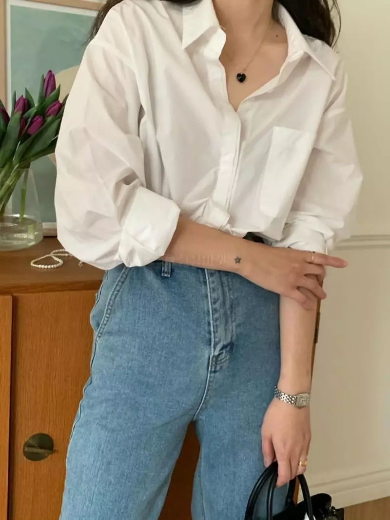 And Floyd - Korean Women Fashion - #womensfashion - Land Washing Shirt - 4