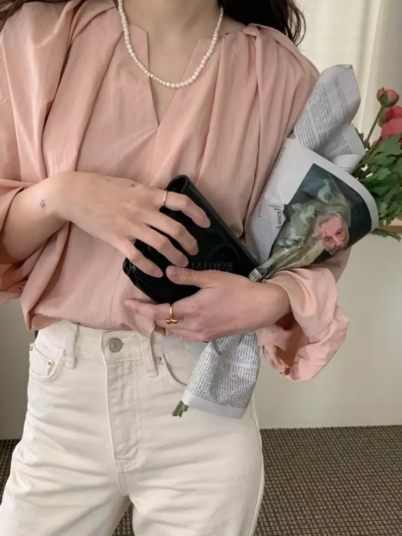 And Floyd - Korean Women Fashion - #romanticstyle - Ment Blouse - 3