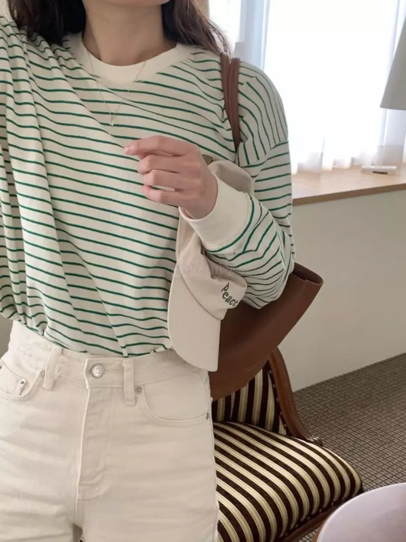 And Floyd - Korean Women Fashion - #romanticstyle - Solar Stripe Tee - 2
