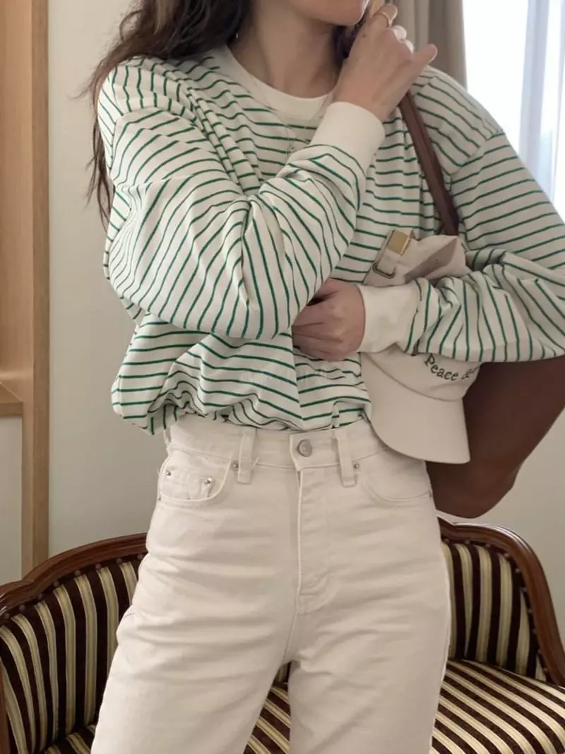 And Floyd - Korean Women Fashion - #shopsmall - Solar Stripe Tee - 4