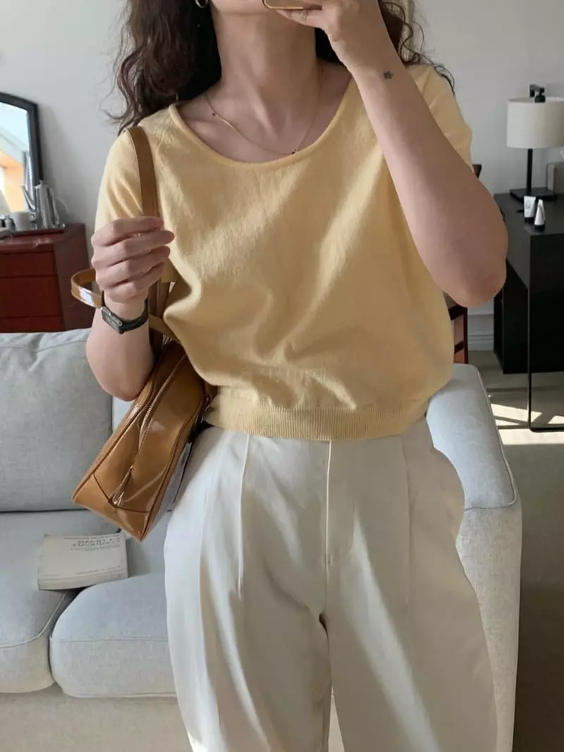 And Floyd - Korean Women Fashion - #womensfashion - Funny Knit Tee - 3