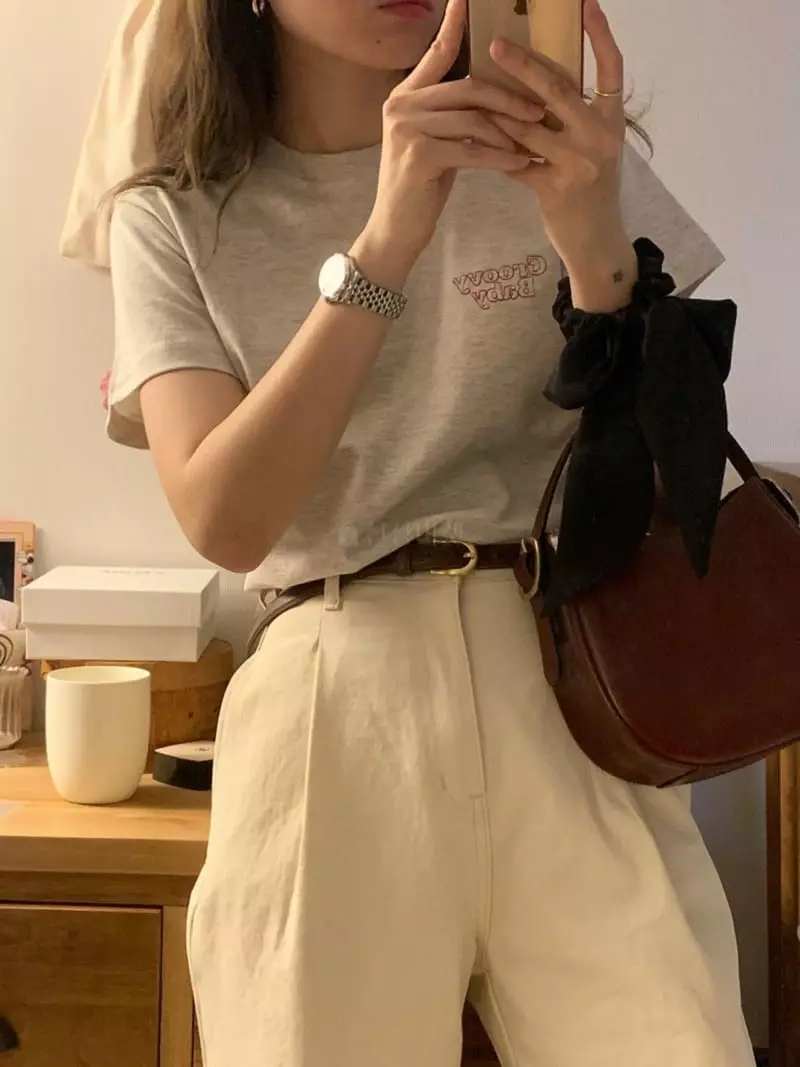 And Floyd - Korean Women Fashion - #womensfashion - Groovy Embroidery Tee - 3