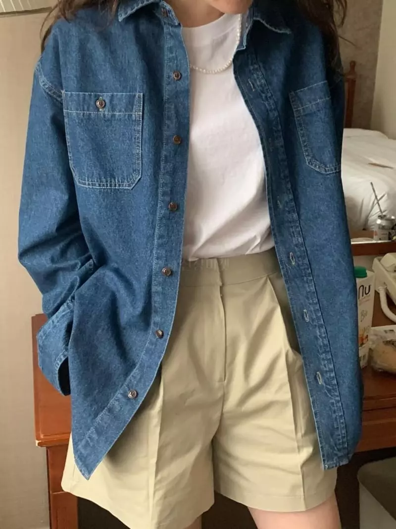 And Floyd - Korean Women Fashion - #womensfashion - Randy Denim Shirt - 3