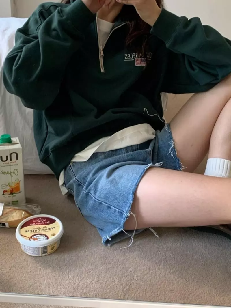 And Floyd - Korean Women Fashion - #momslook - LA Half Zip-up Sweatshirt - 4