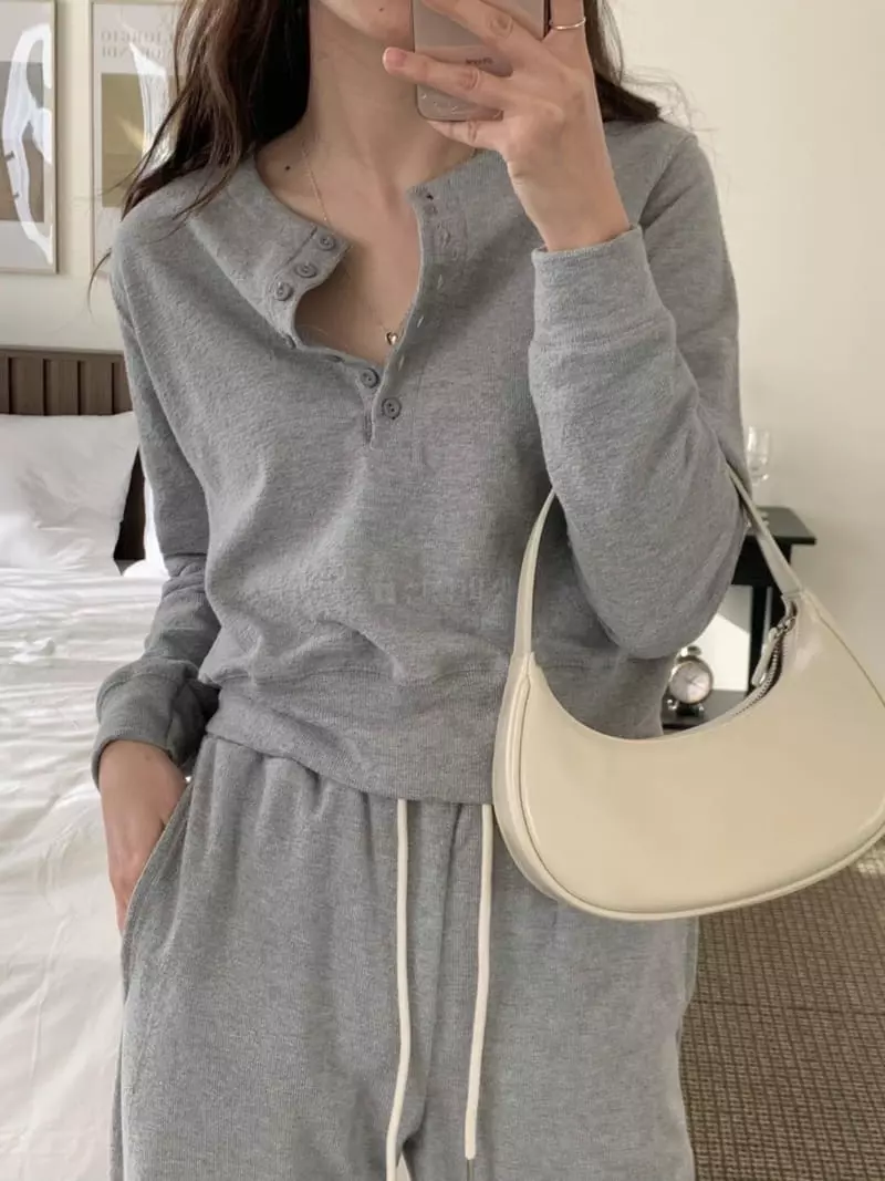 And Floyd - Korean Women Fashion - #womensfashion - Benny Button Tee - 3