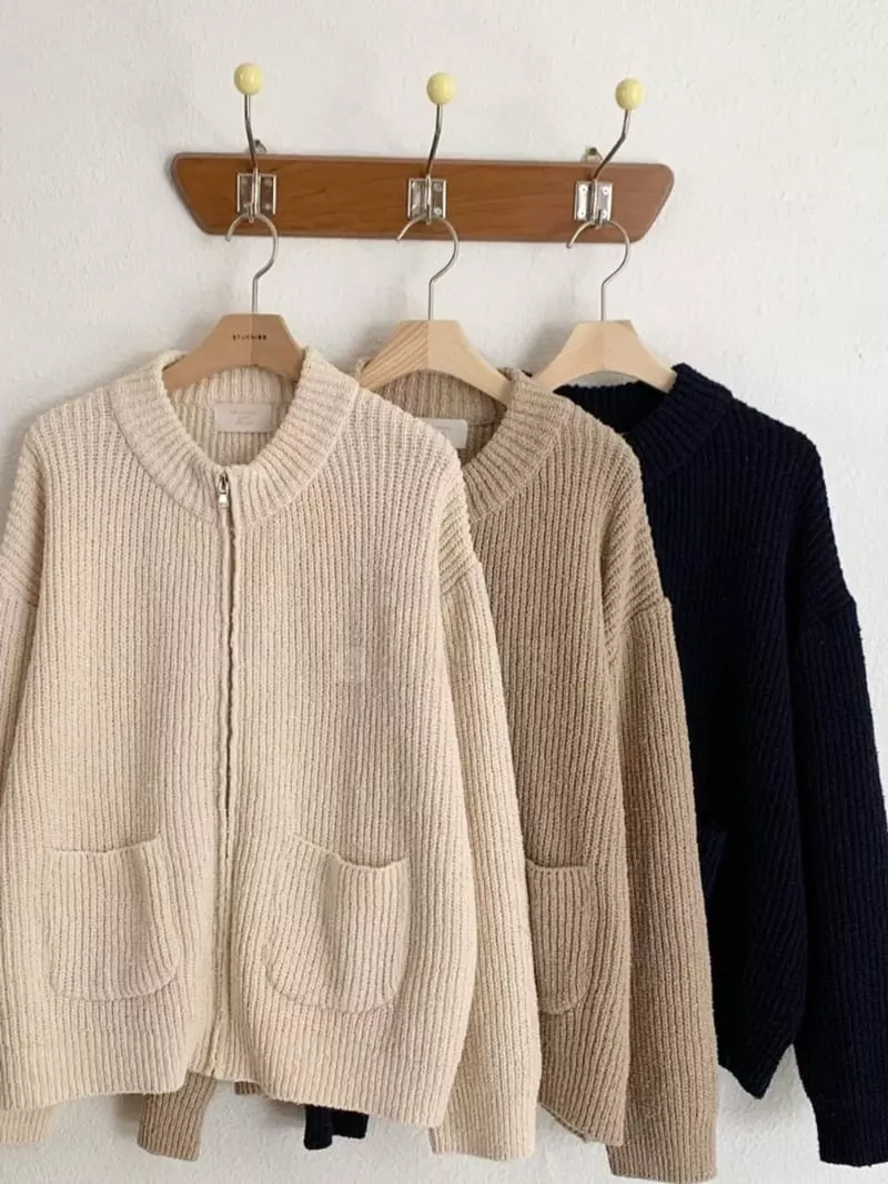 And Floyd - Korean Women Fashion - #momslook - Spring Zip-up Knit Tee - 4