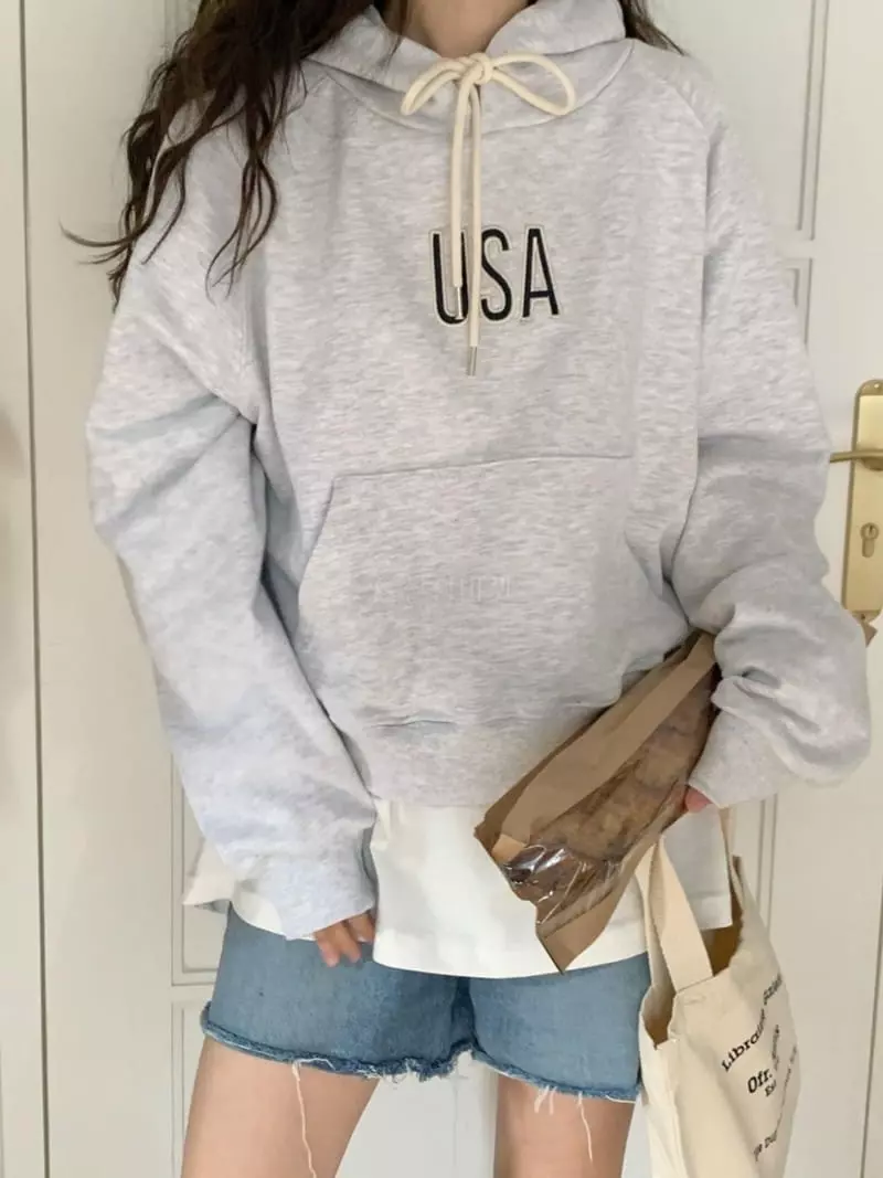 And Floyd - Korean Women Fashion - #momslook - Usa Hoody Tee - 4