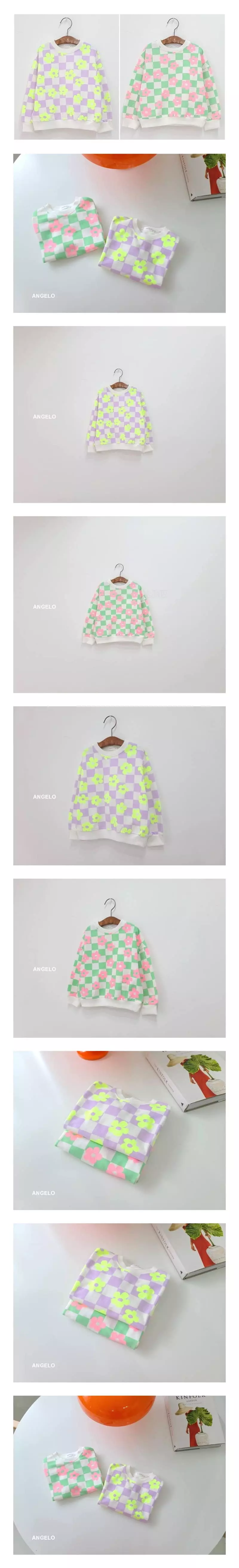 Angelo - Korean Children Fashion - #childofig - Square Flower Sweatshirt
