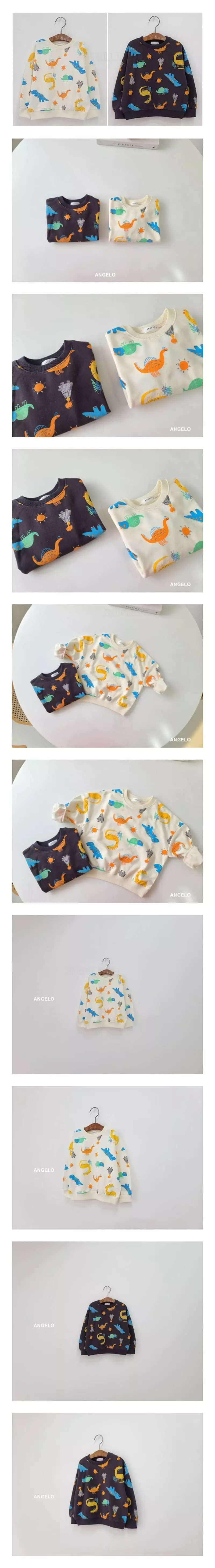 Angelo - Korean Children Fashion - #kidsshorts - Dino Sweatshirt