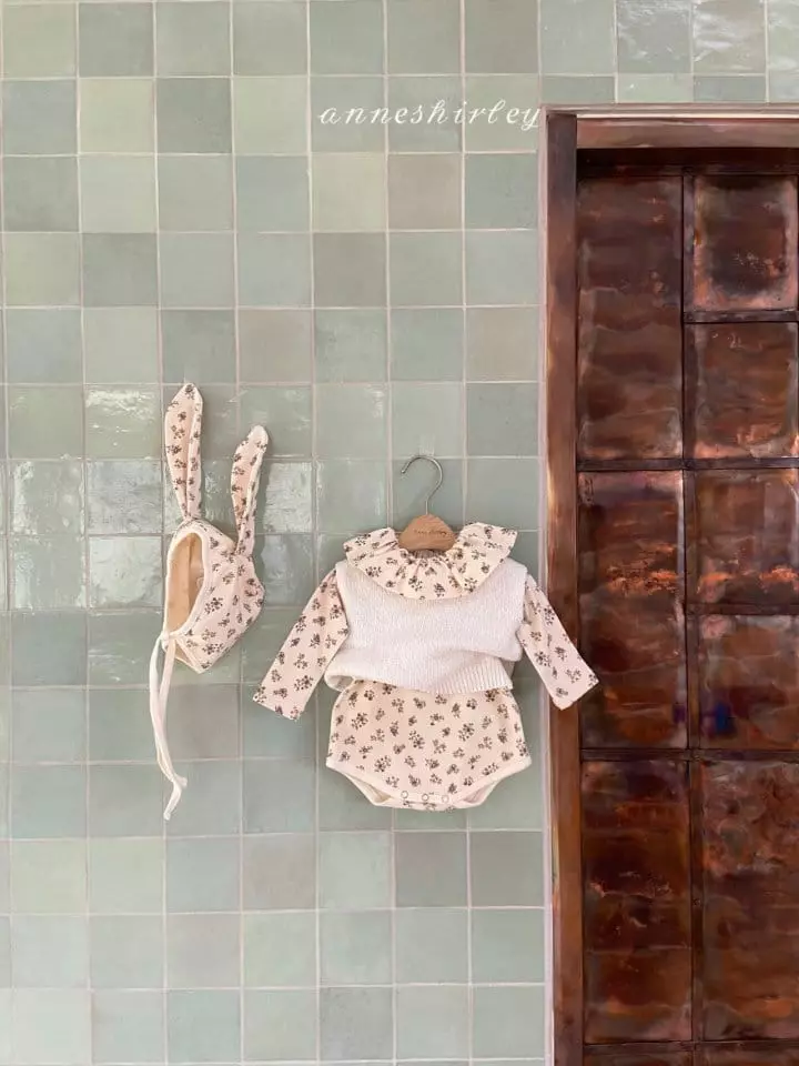 Anne Shirley - Korean Baby Fashion - #onlinebabyshop - Flower Rabbit Bodysuit - 11