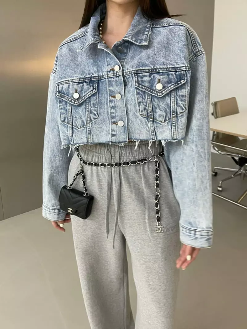 Another Avenue - Korean Women Fashion - #momslook - Crop Over Denim Jacket - 2