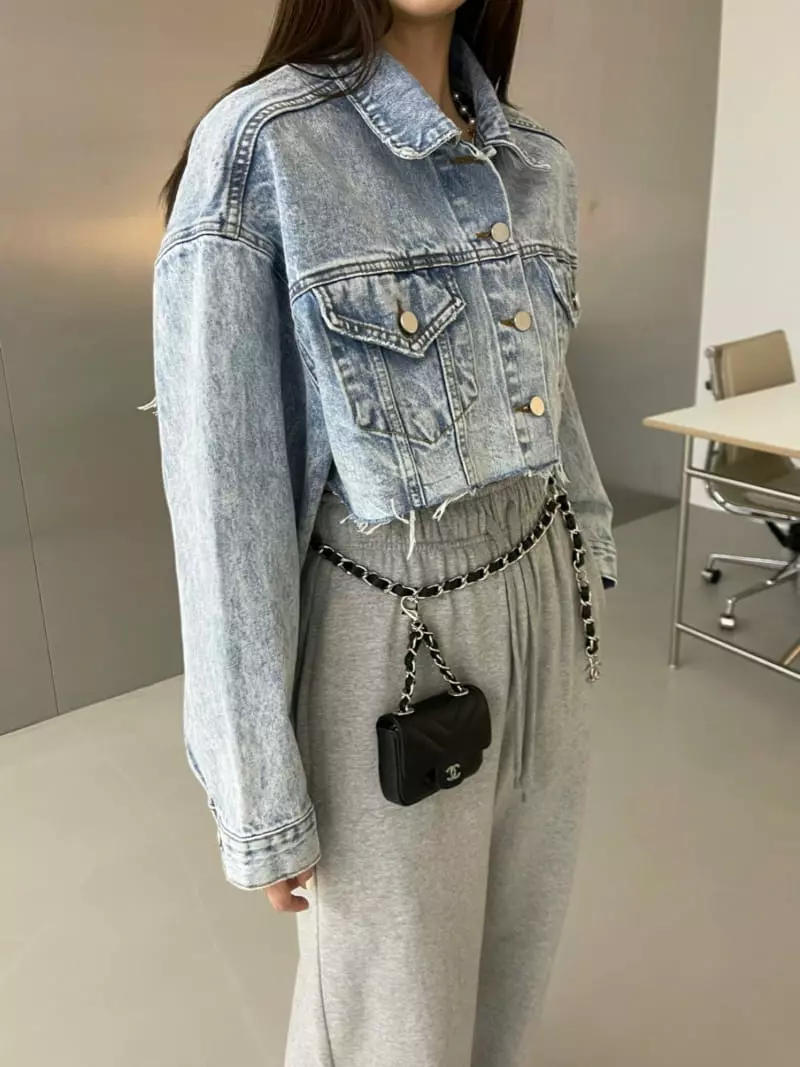 Another Avenue - Korean Women Fashion - #womensfashion - Crop Over Denim Jacket - 3