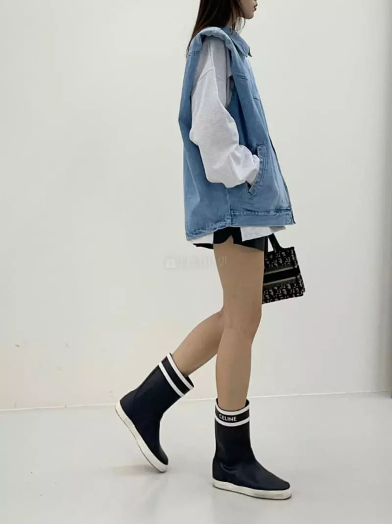 Another.J - Korean Women Fashion - #womensfashion - Redo Vest Denim Jacket - 4