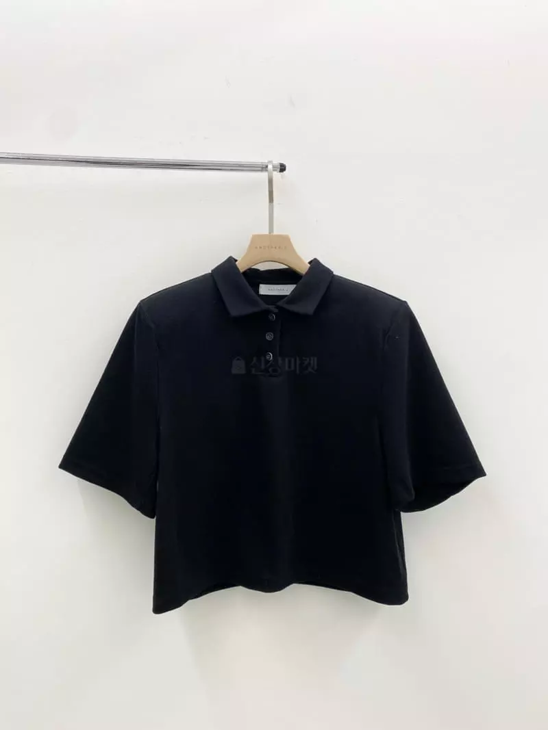 Another.J - Korean Women Fashion - #thatsdarling - PK Collar Tee - 3