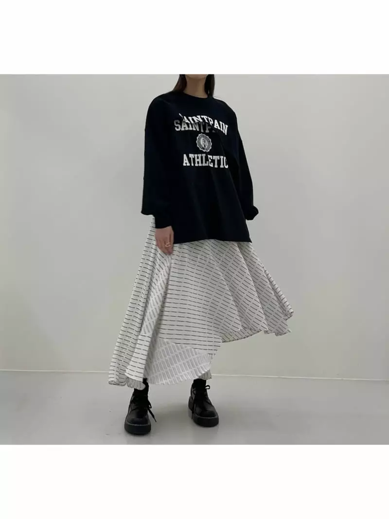 Another.J - Korean Women Fashion - #vintageinspired - Paint Sweatshirt - 3