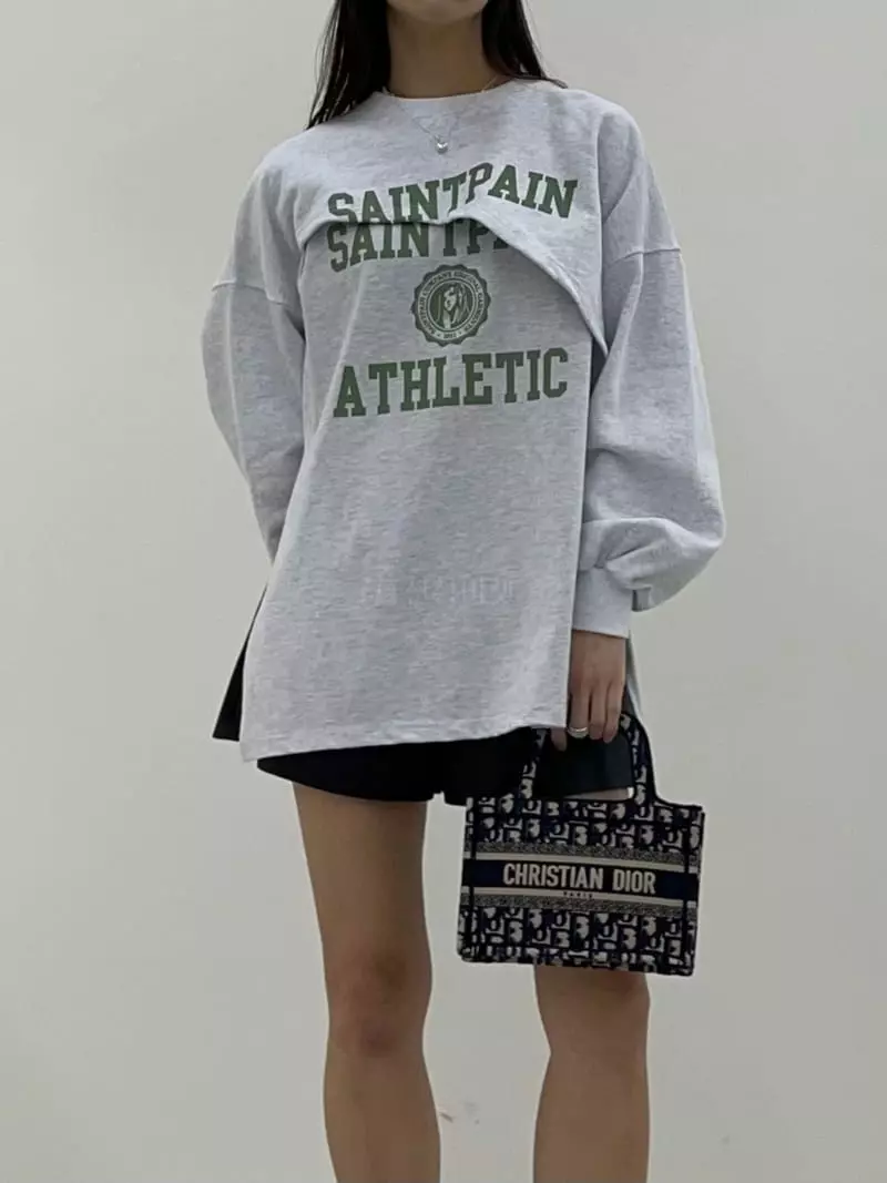 Another.J - Korean Women Fashion - #vintageinspired - Paint Sweatshirt - 3