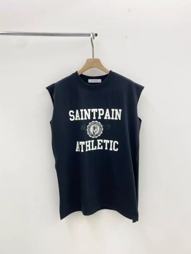 Another.J - Korean Women Fashion - #womensfashion - Paint Sleeveless Tee