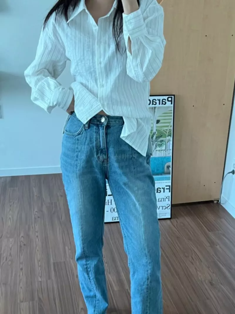 Arr - Korean Women Fashion - #momslook - Line Blouse - 4