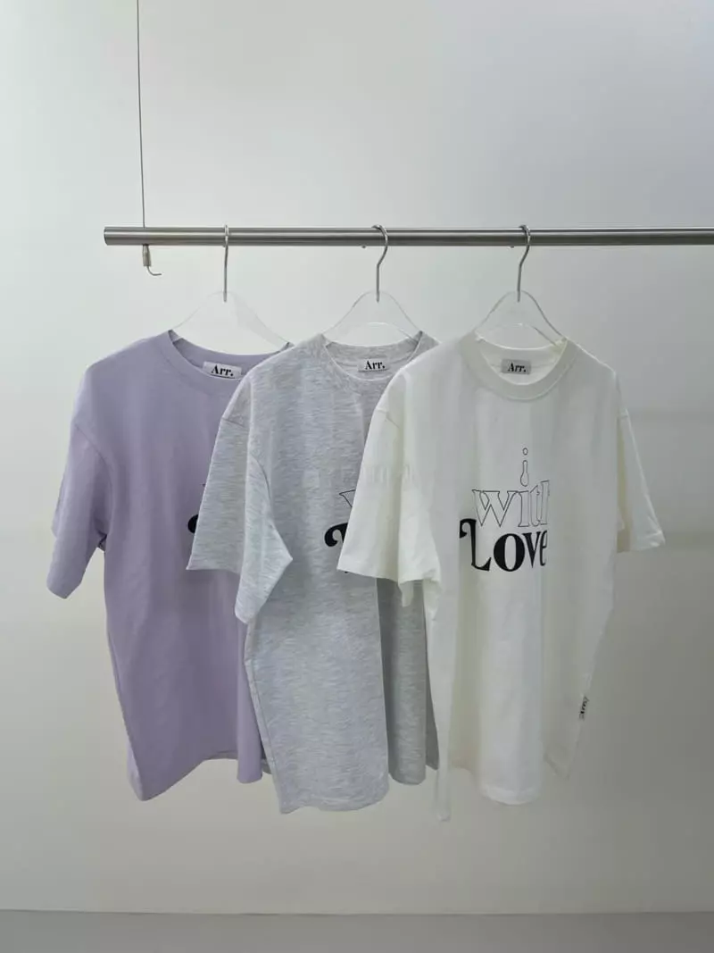 Arr - Korean Women Fashion - #womensfashion - Love Tee - 3