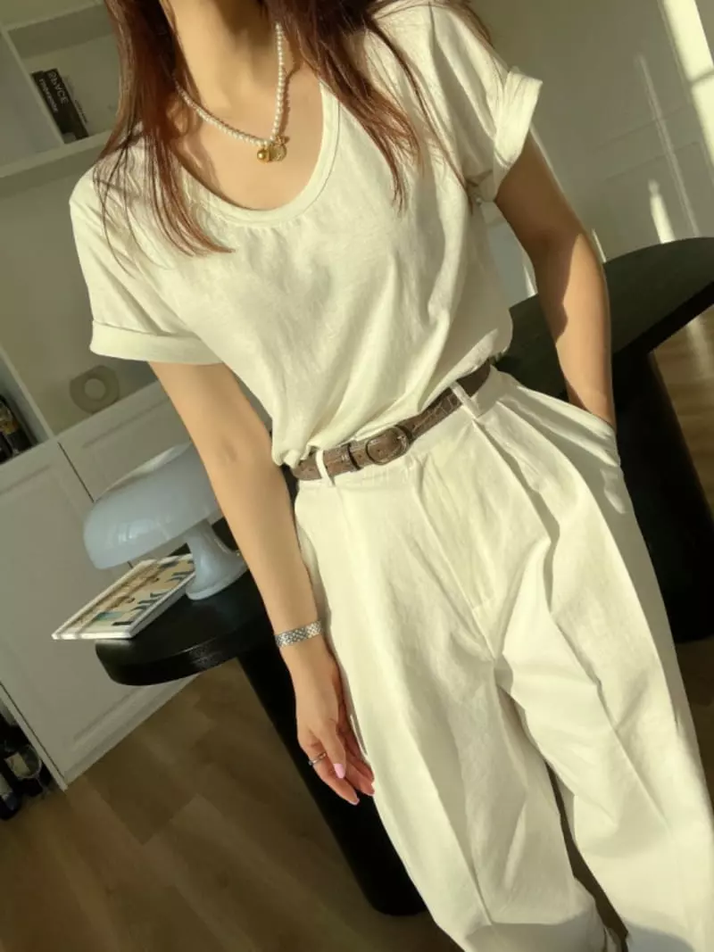 Artisover - Korean Women Fashion - #momslook - Sufi Ma U-neck Tee