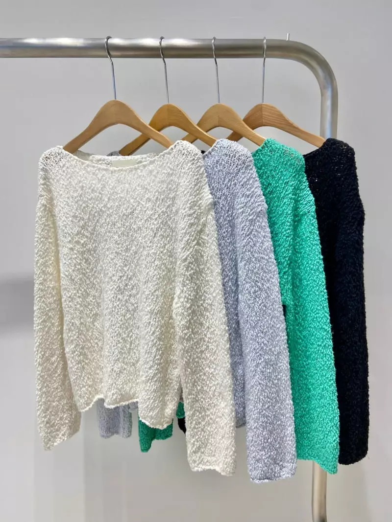 Artisover - Korean Women Fashion - #womensfashion - Cotton Round Knit Tee - 4