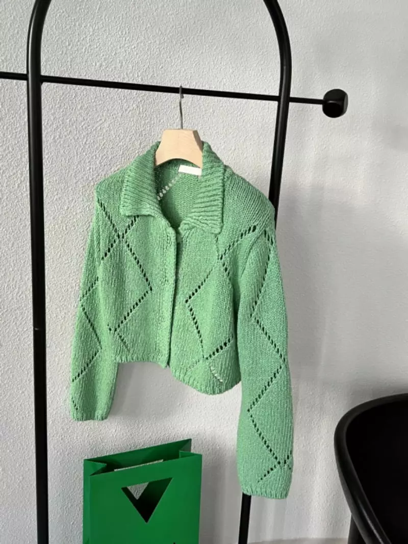 Artisover - Korean Women Fashion - #restrostyle - Square Cardigan - 3