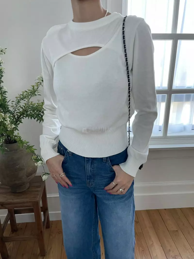 Artisover - Korean Women Fashion - #shopsmall - Cotton Layered Knit Tee - 2