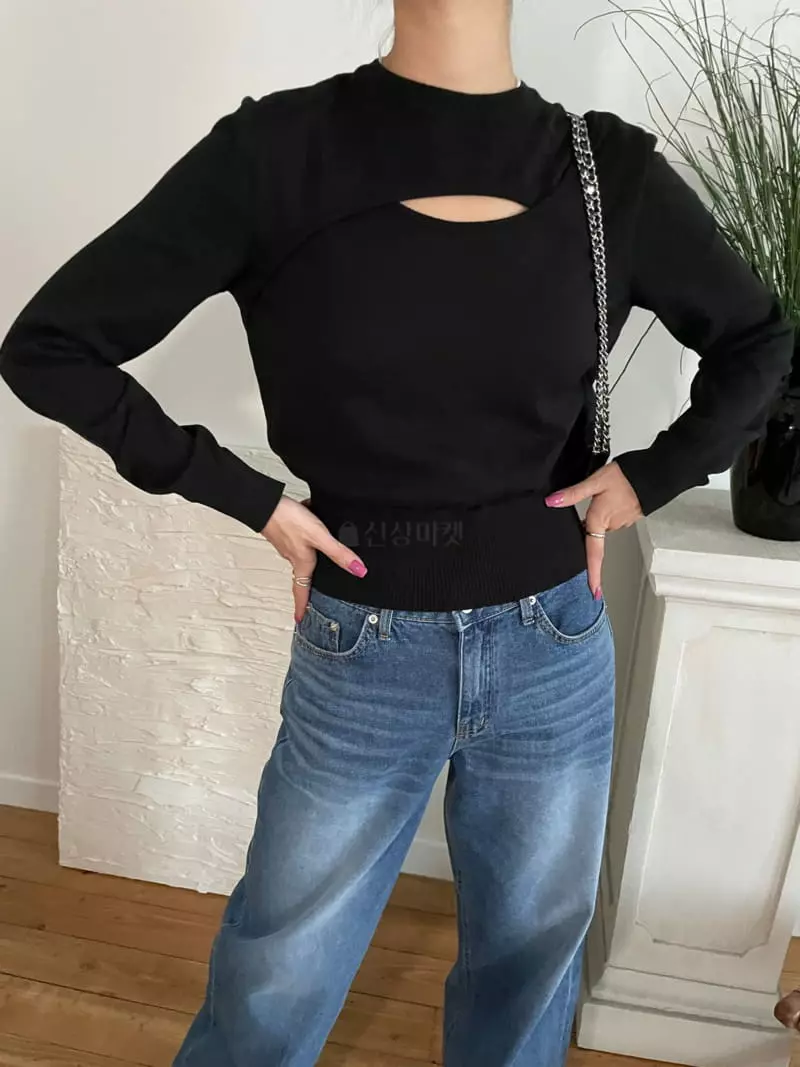 Artisover - Korean Women Fashion - #thatsdarling - Cotton Layered Knit Tee - 3